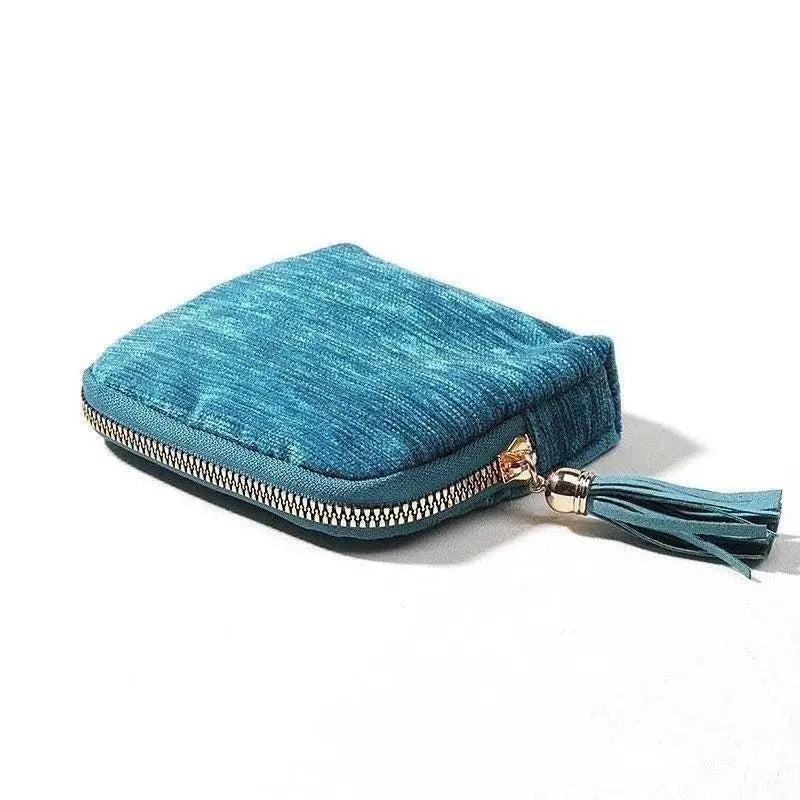 Luxury Velvet Jewelry Organizer Bag – 5-Compartment Pouch