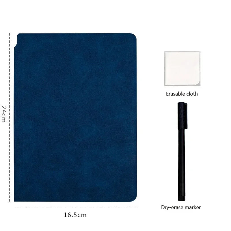 A5 Reusable Whiteboard Notebook Eraser Wipeable Board Portable Weekly