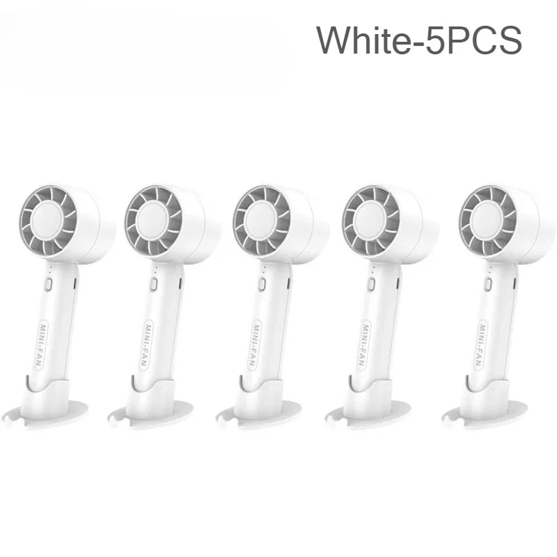 USB Rechargeable Mini Handheld Fan – 3 Speed Portable Desk Fan