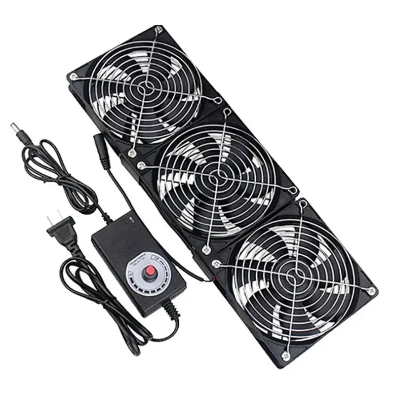 120mm 3000RPM Fan Cooling with Controller 12cm 12V 220V Btc Machine Chassis Workstation Cabinet Radiator Server Fan Peaceful Pleasures Health and Wellness
