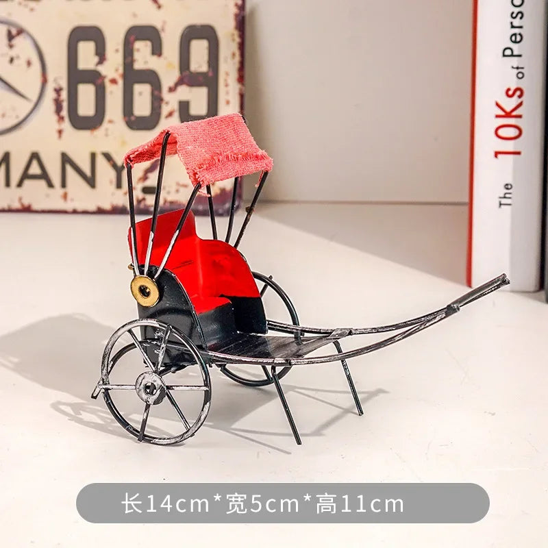 Mini Iron Pedal Small Motorcycle Model Handmade Ornaments Creative Small Moto Statue Miniatures Art Crafts Decoration Kids Gift Peaceful Pleasures Health and Wellness Red 3