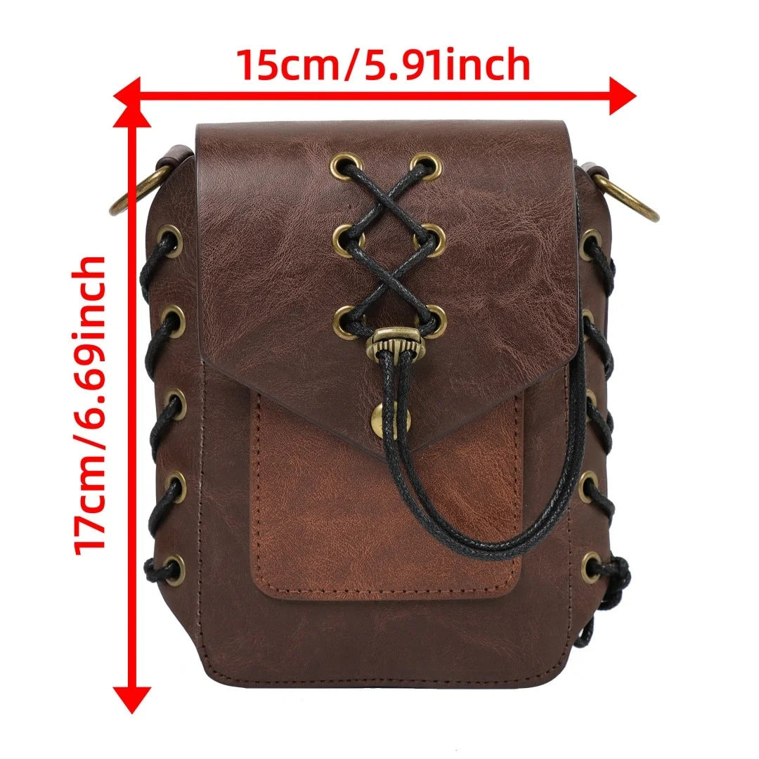 Light Brown Vintage Costume Accessories Belt Bag Unisex Halloween