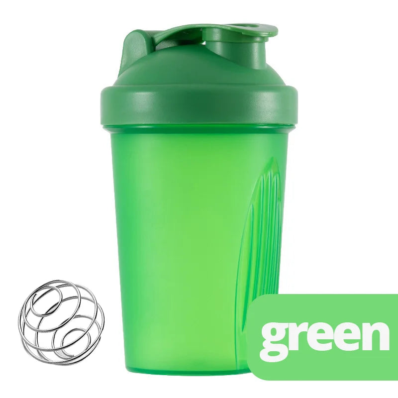 Shaker Bottle with Shaker Balls Leak Proof Drink Shaker Bottle for Shake and Pre Work Out Best Shaker Cup Peaceful Pleasures Health and Wellness Green 400ml