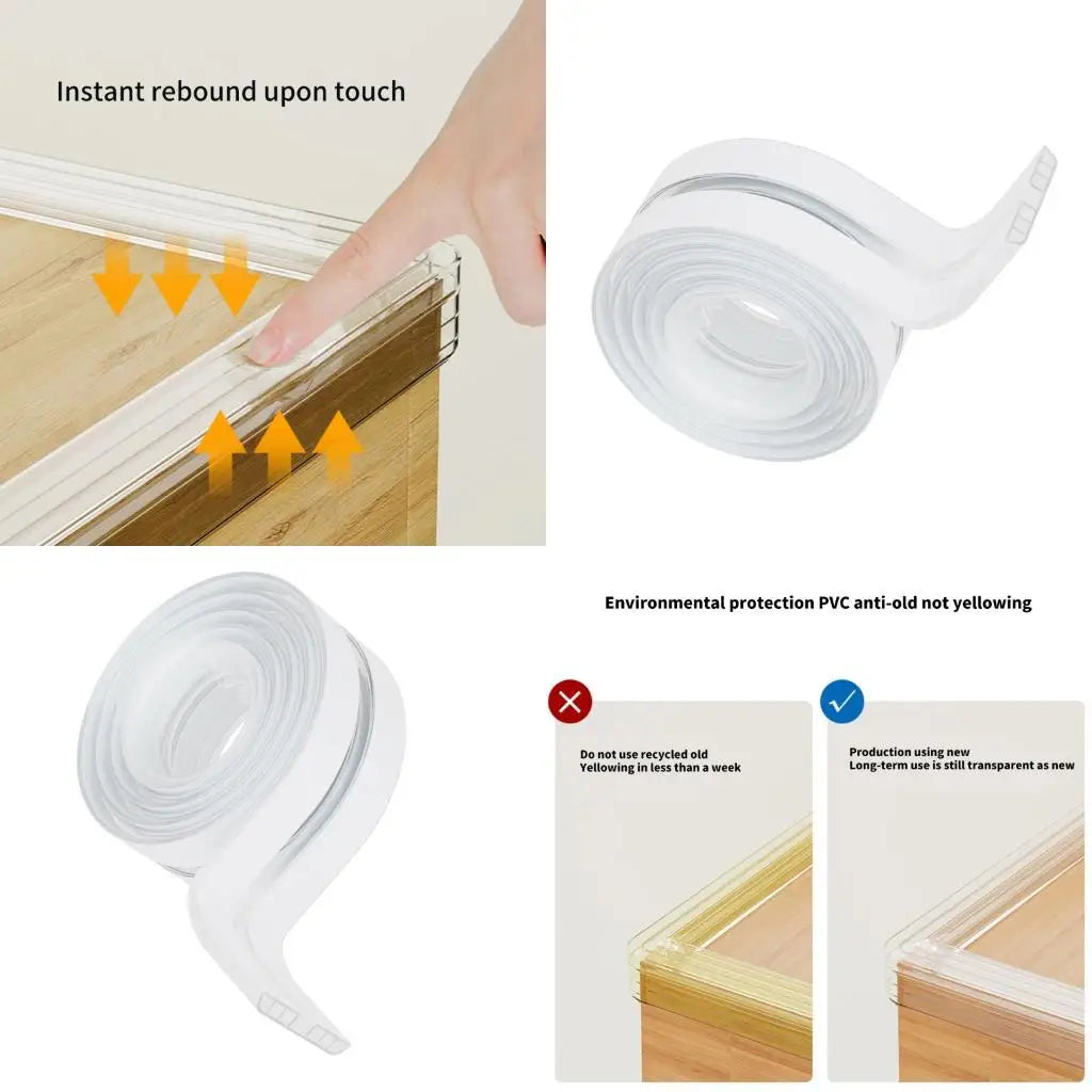 Clear Baby Safety Edge & Corner Protector – PVC Strip, 2m Roll