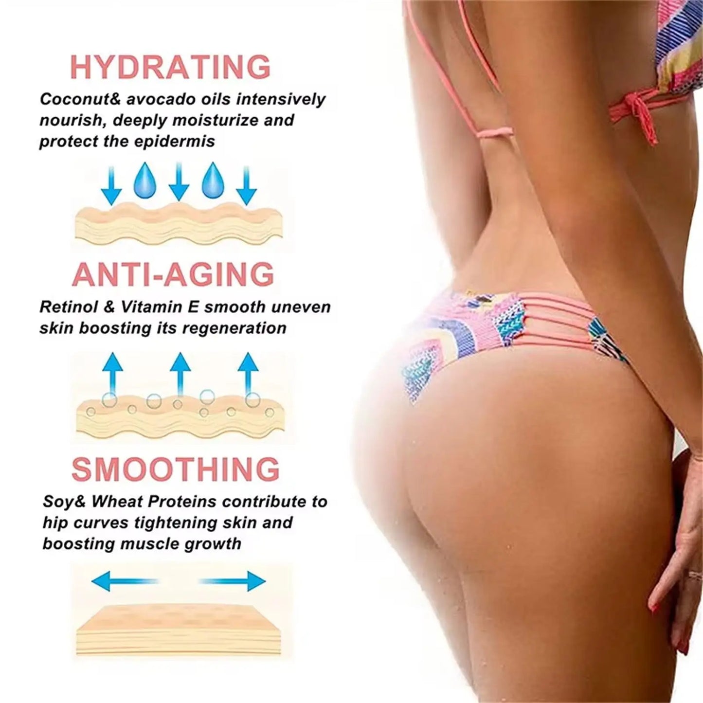 Butt Lift Firming Cream & Body Shaping Oil – All Skin Types