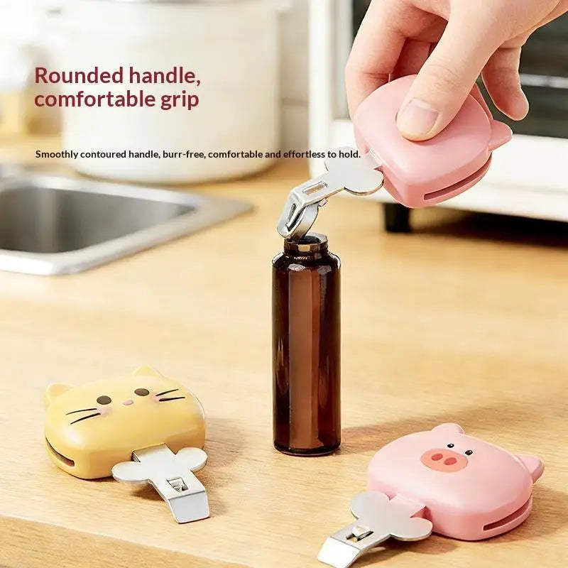 1pc Cute Oral Liquid Bottle Opener Multifunctional Cap Opener Portable Screwdriver Adorable Animal Prints Bottle Opener Peaceful Pleasures Health and Wellness