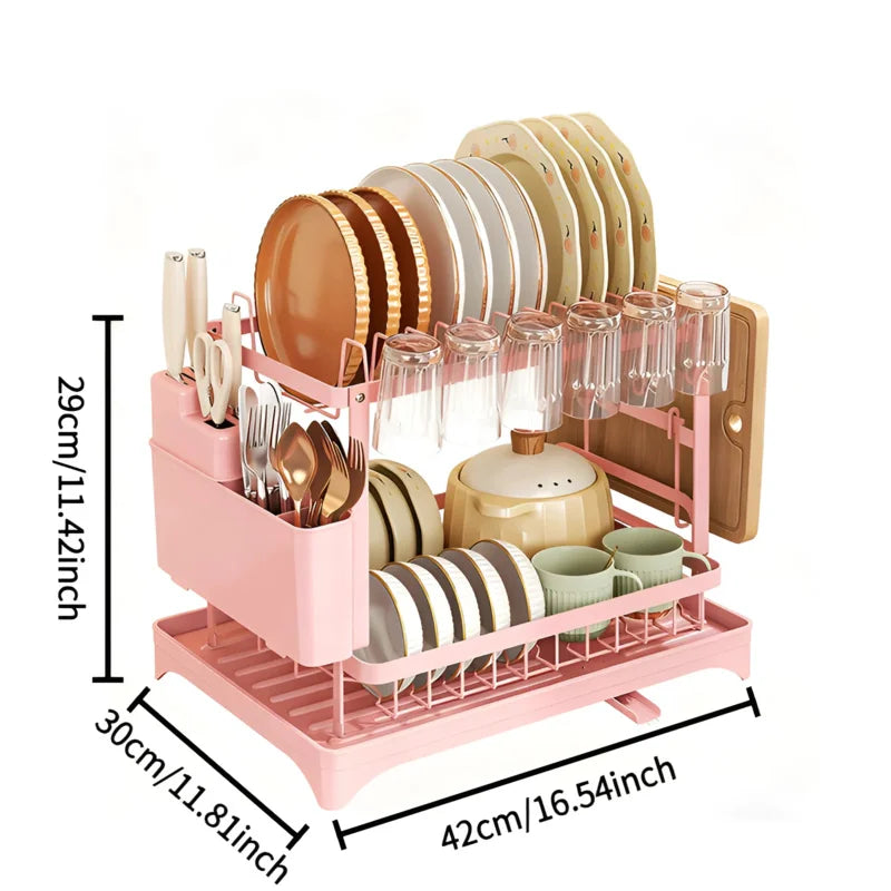Stainless Steel Dish Rack – Hygienic Space-Saving Kitchen Organizer