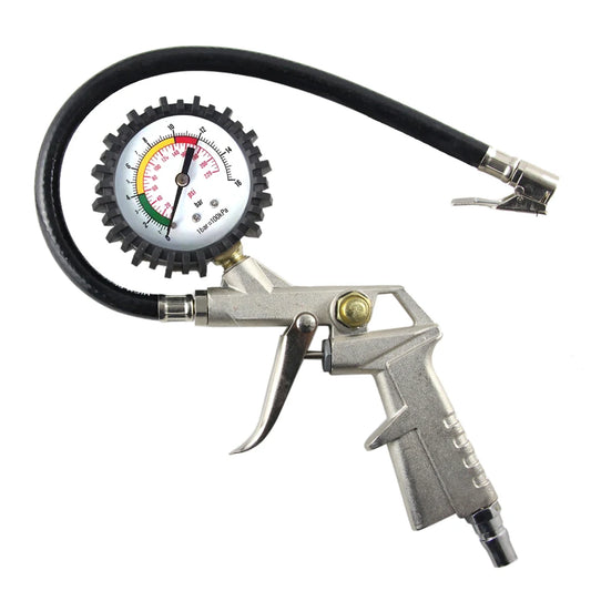 Digital Dial Pressure Meter Gauge 220 PSI Tyre Pressure Gun Compressor Tool With Inflation Deflation Function for Car Auto Truck Peaceful Pleasures Health and Wellness black