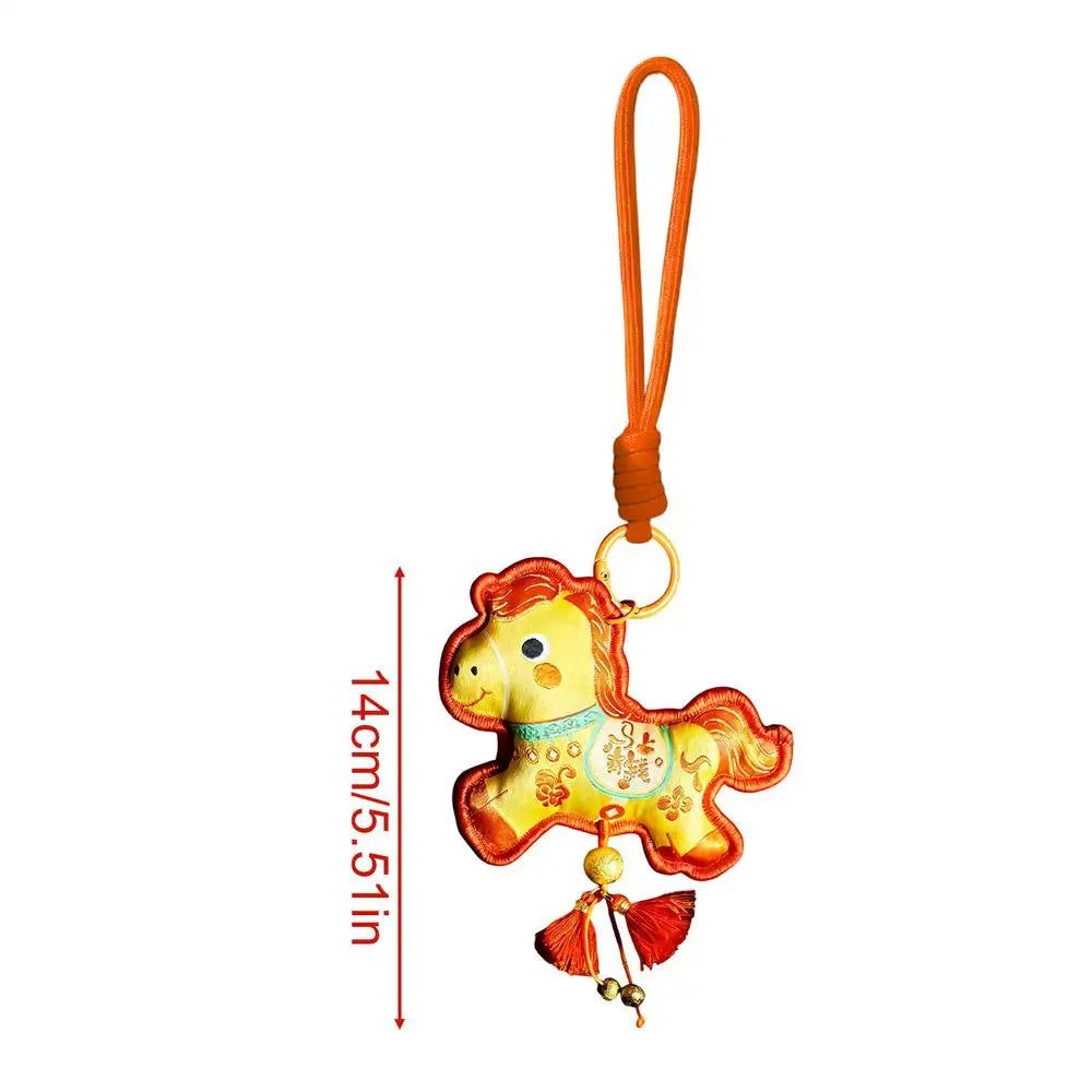 Horse Year Ornament 2026 Good Luck Lunar New Year Decor Embroidered Horse Spring Festival Ornament For Kids Friends Family Home Peaceful Pleasures Health and Wellness 03 China Mainland