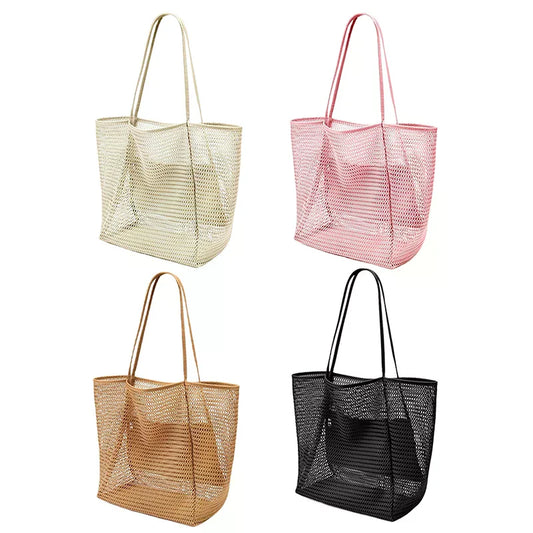 Women's Lightweight Mesh Tote Bag – Breathable Summer Shoulder Bag Mesh Shoulder Tote Bag Oasis Select