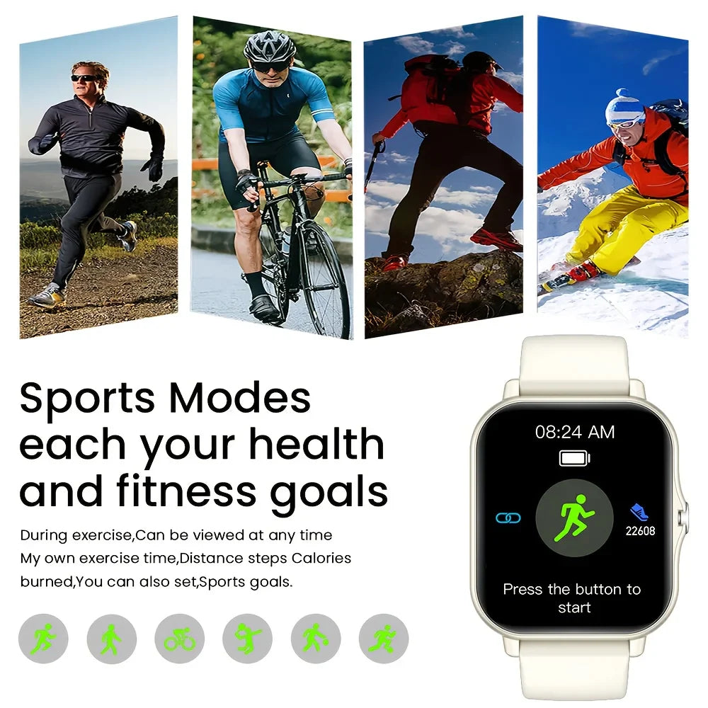 ERUN Smartwatch 1.83" Touch Display, Alexa, Silicone Strap