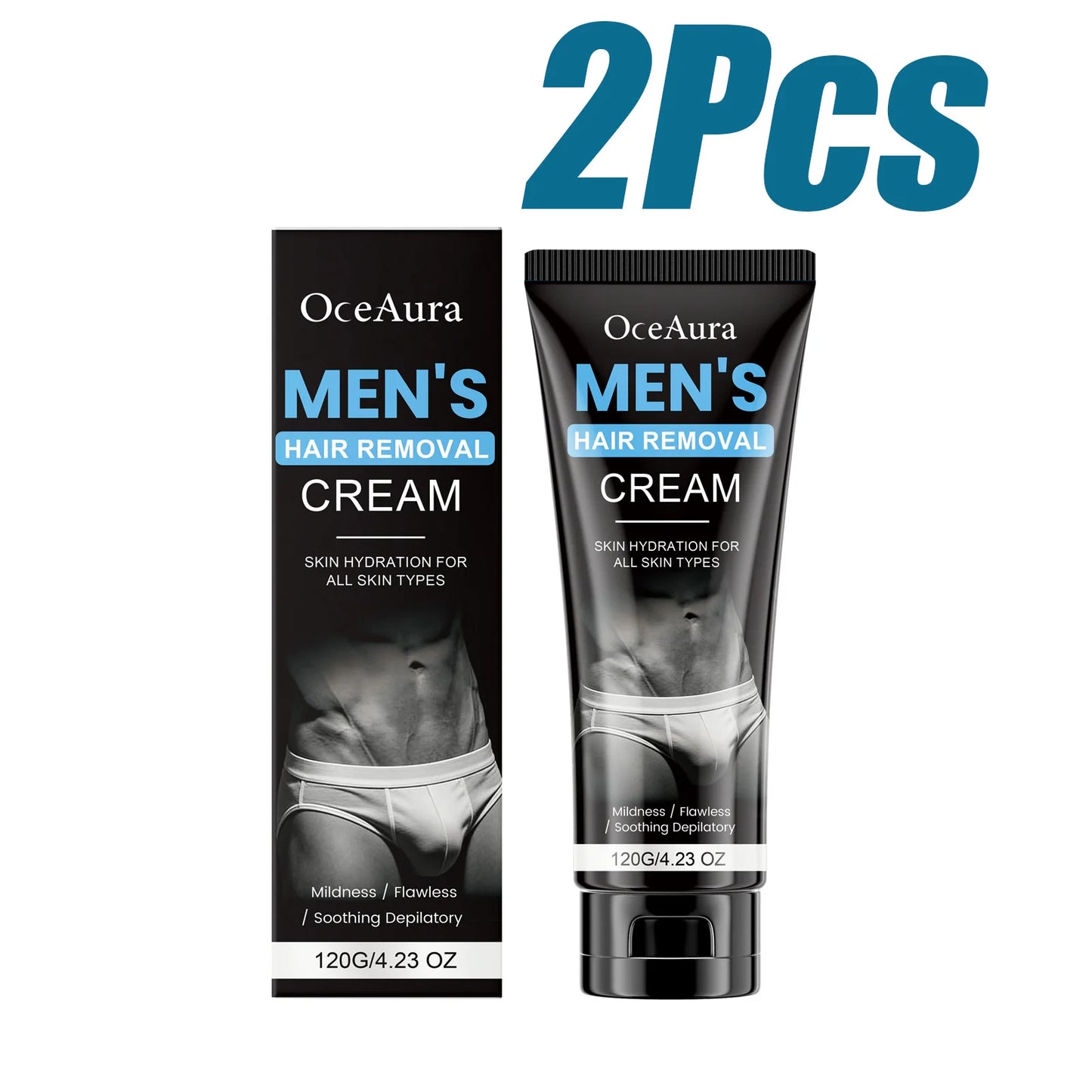 Men's Painless Hair Removal Cream – Chest Arms Legs