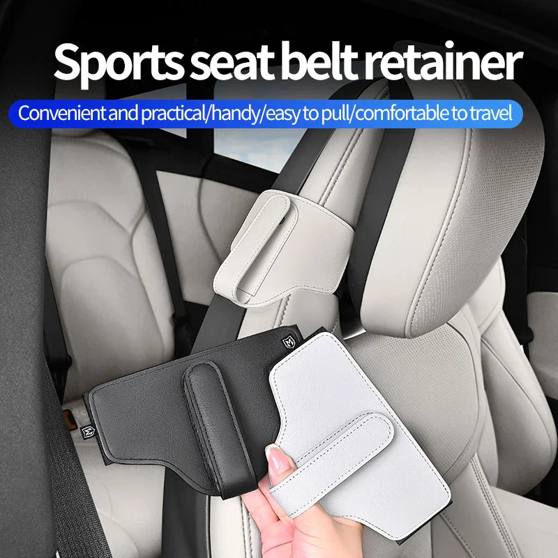 PU Leather Car Seat Belt Adjuster Clip & Fixing Holder