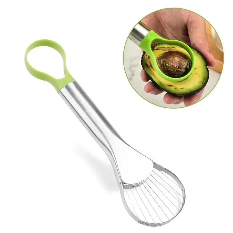 Stainless Steel Avocado Slicer & Corer – Multipurpose Kitchen Tool