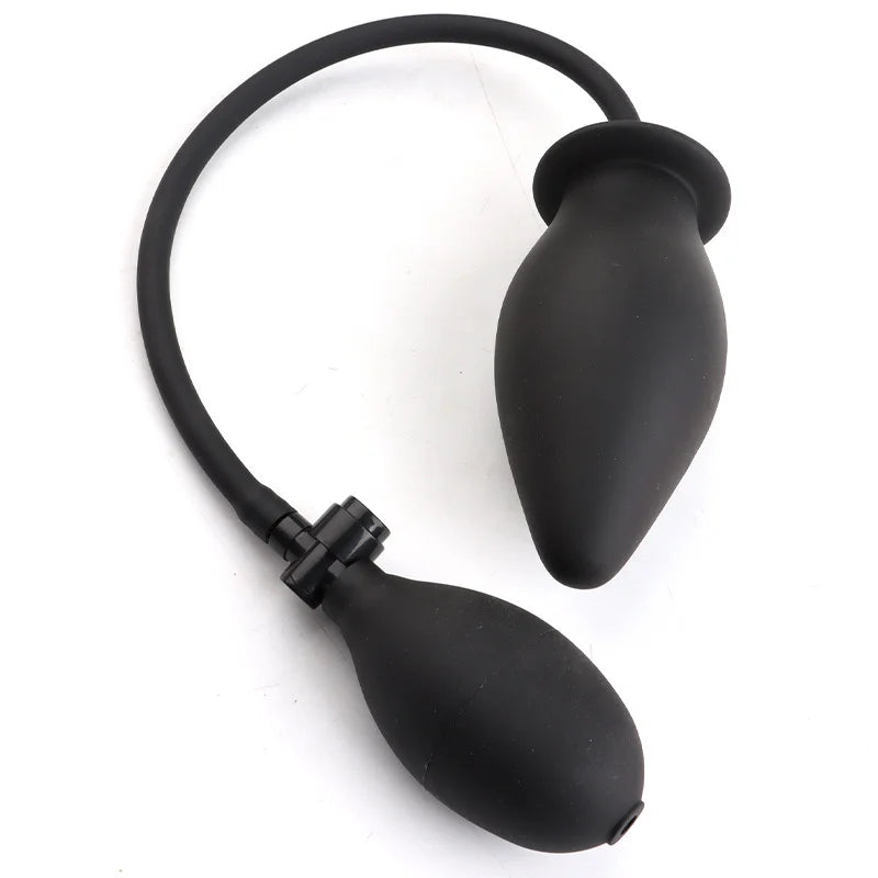 Inflatable Anal Plug with Metal Ball for Men&Women Extra Large Prostate Massager &G-Spot Stimulator Premium Comfort Anal Dilator Peaceful Pleasures Health and Wellness