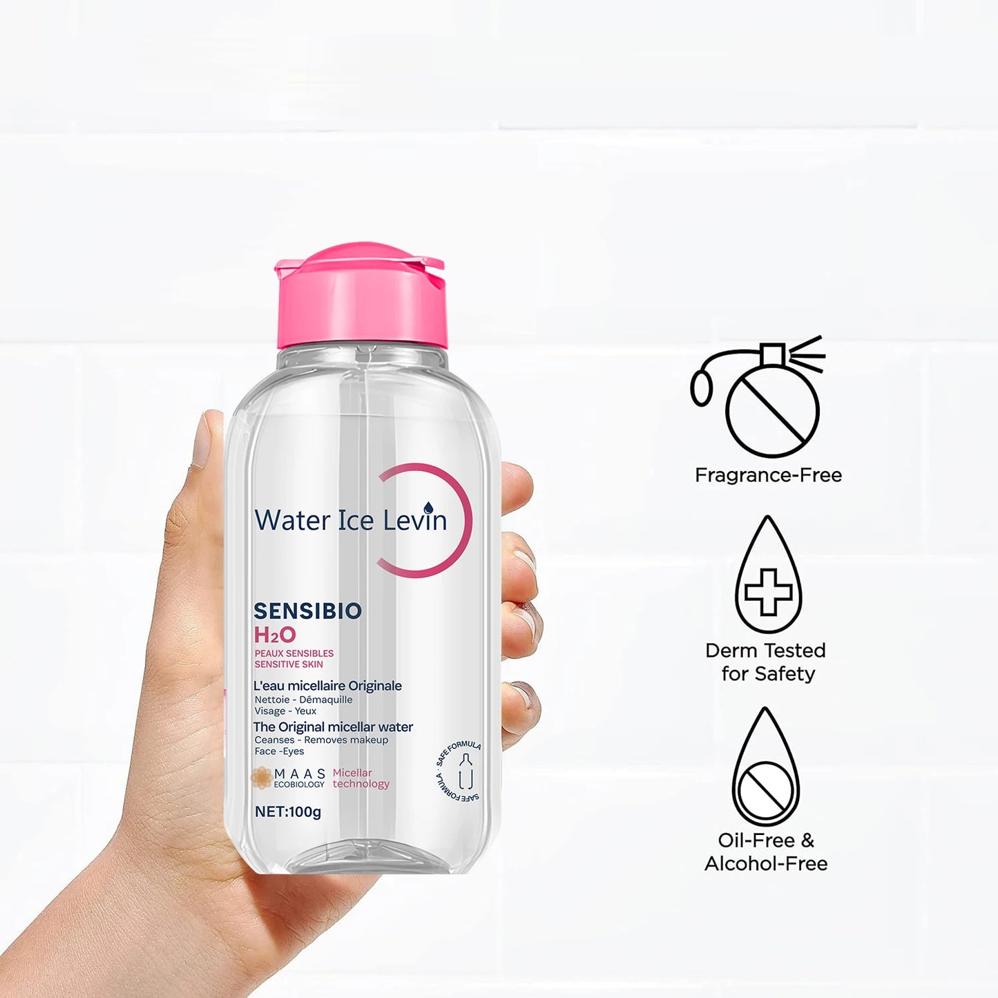 Micellar Water Sensitive Skin – Lactic Acid & Collagen Cleanser Micellar Facial Cleanser Peaceful Pleasures Health and Wellness