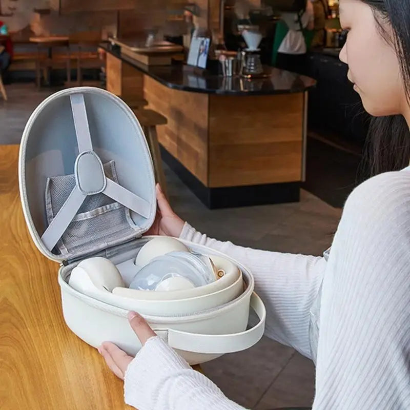 Breast Pump Storage Bag – Waterproof PU+EVA Carry Case