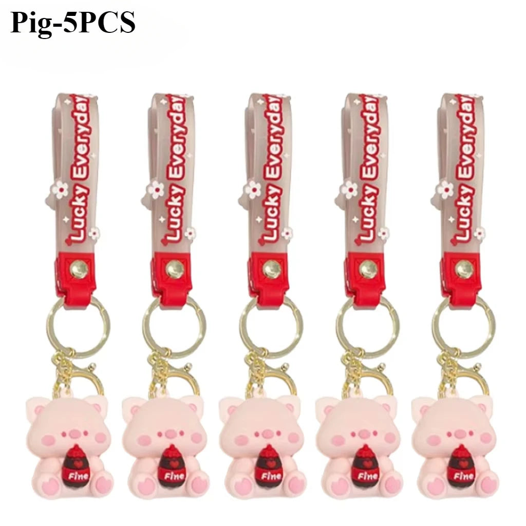 Luck Drinks PVC Cartoon Keychain | Cute Bag Charm & Gift
