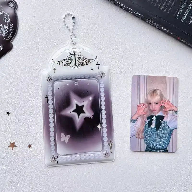 Kpop Photocard Holder Transparent Display Case & Keychain