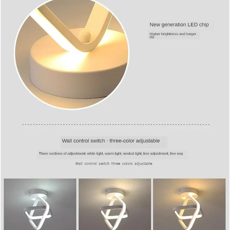 RUNTOIN LED Ceiling Light | Hallway, Balcony & Office Lamp