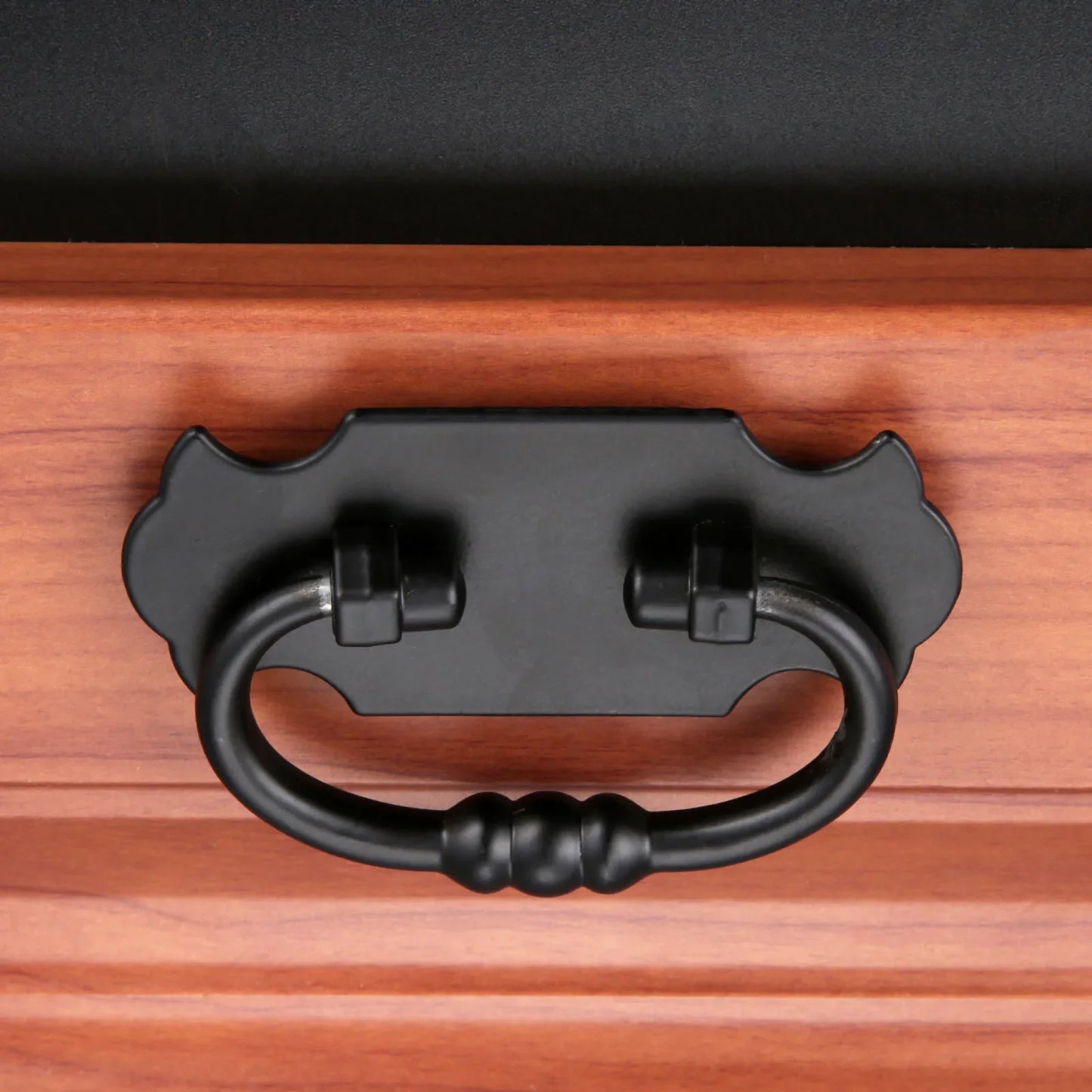 Vintage Black Zinc Alloy Drawer Pull Handle 88x56mm | Cabinet Knob