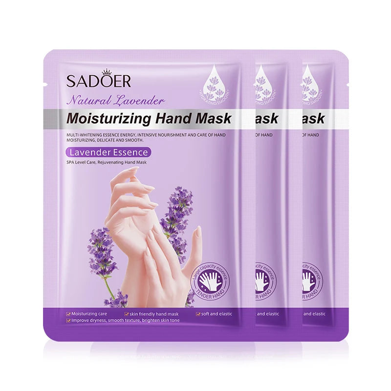 SADOER Lavender Hand Mask – Hydrating, Whitening & Anti-Aging