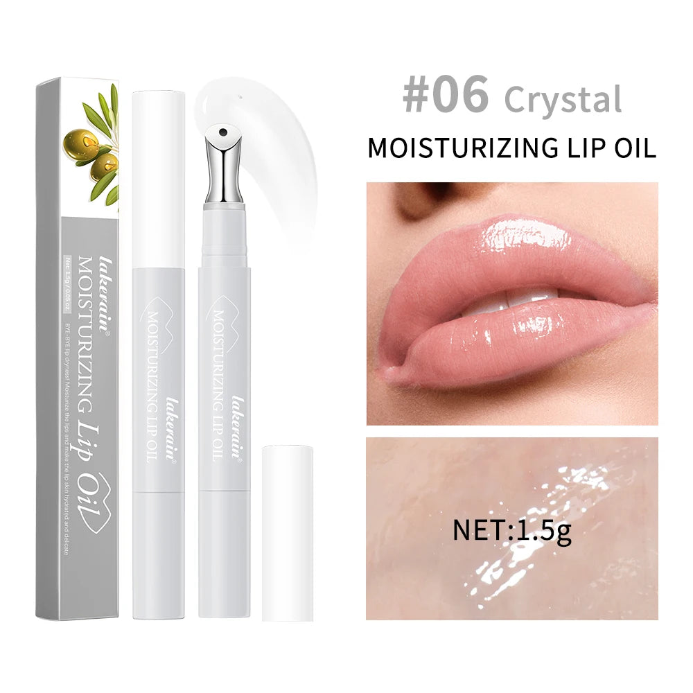 Lakerain Plumping Lip Gloss Hydrating Moisturizing Long Lasting Lip Oil Transparent Lip Tint Daily Lip Care Makeup Cosmetics Peaceful Pleasures Health and Wellness 6Crystal