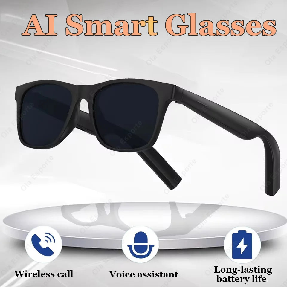 2026 New Men's Smart Glasses Women's Wireless Bluetooth Call Glasses Voice Call Control Music UV Polarized Waterproof Sunglasses Peaceful Pleasures Health and Wellness