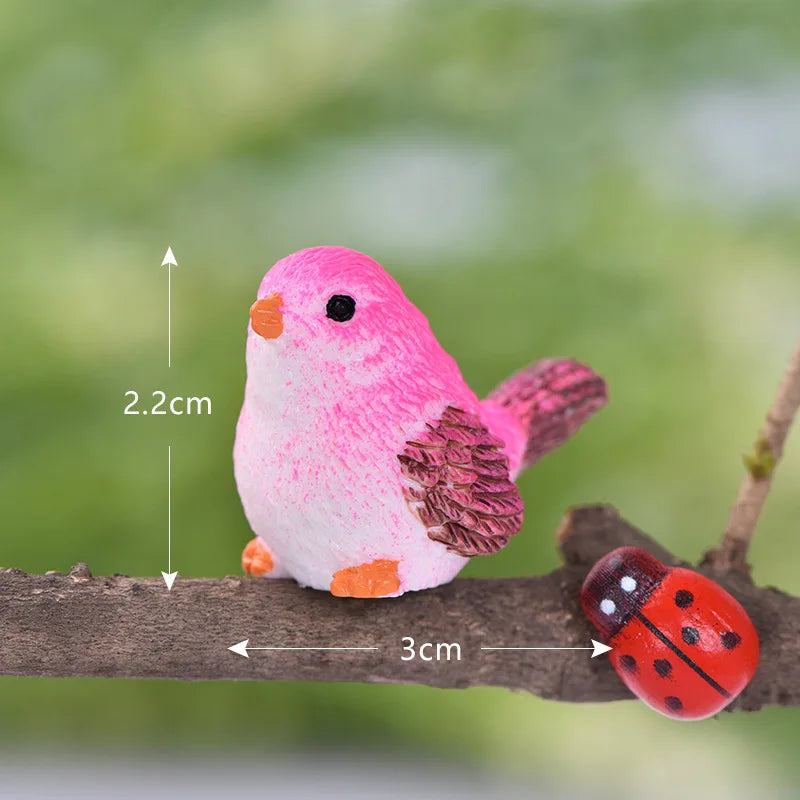 1pcs Miniature Bird Figurines, Mock Animal Toy Mini Cute Pet ModelFor Fairy Garden, Moss Micro Landscape Home Accessories Fairy Peaceful Pleasures Health and Wellness 03
