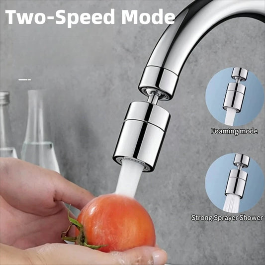 360°Universal Kitchen Faucet Anti-splash Aerator Bathroom Tap Rotatable Faucet 2 Mode Tap Nozzle Bubbler Kitchen Sink Faucet Peaceful Pleasures Health and Wellness