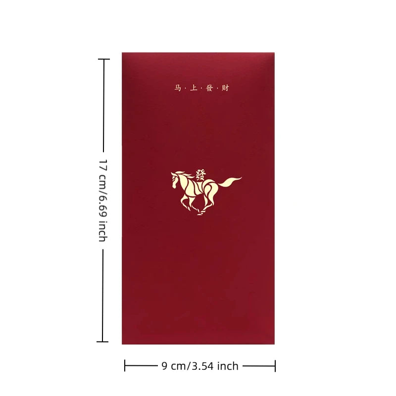 2026 Year of the Horse Red Envelopes 6pcs | Lucky Hong Bao