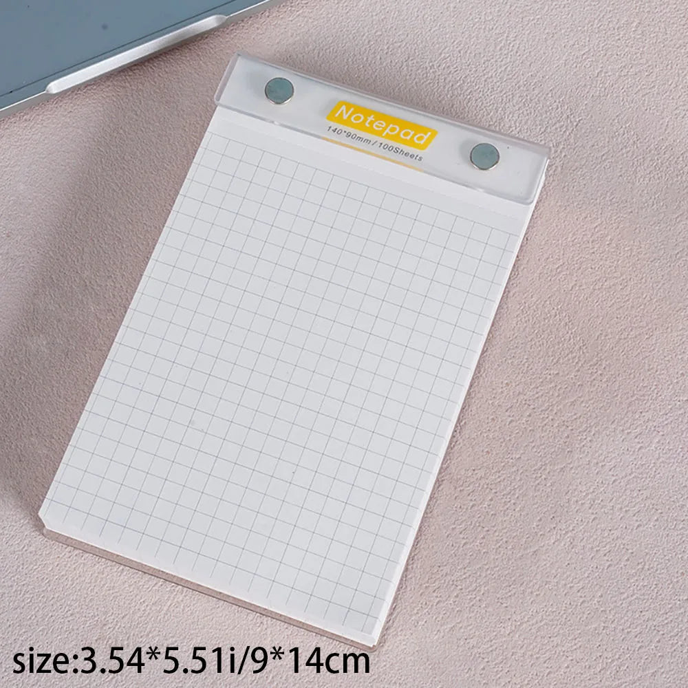 Acrylic Hard Shell Memo Pad Removable Board Clip Paper Portable