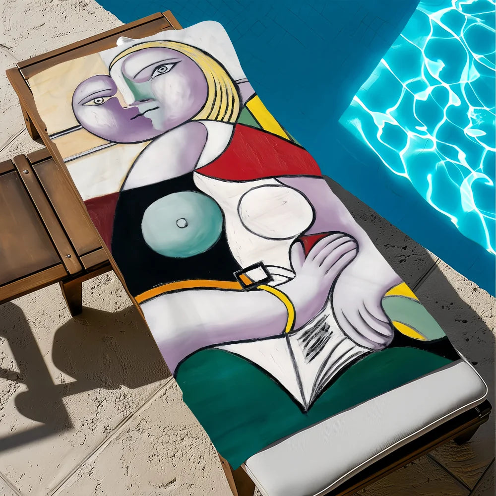 Pablo Picasso Art Quick-Dry Beach Towel | Pool, Gym & Travel Quick-Dry Beach Towel Peaceful Pleasures Health and Wellness z1 STJ90x180CM