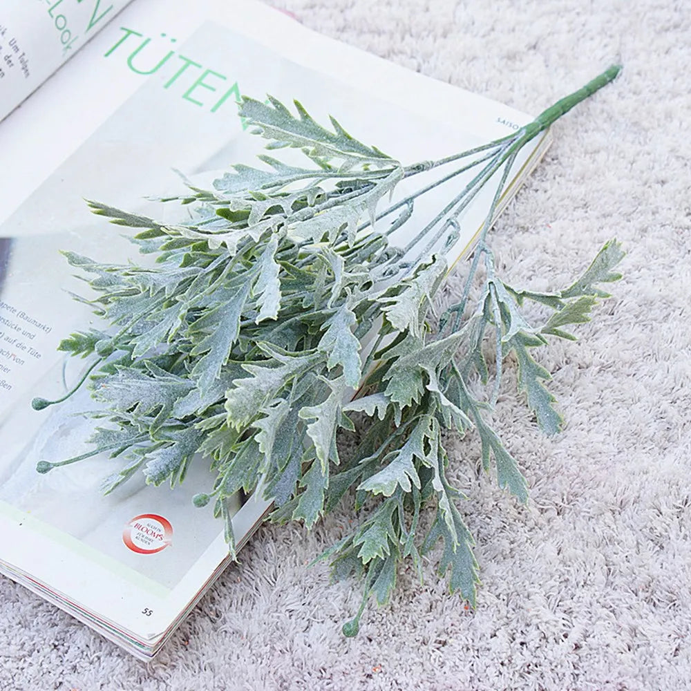 Artificial Chrysanthemum Leaf Stems | Faux Plant Décor 34cm