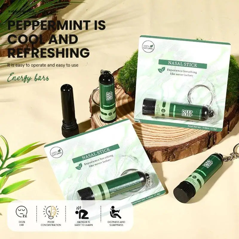 1Pcs Nasal Stick Boosts Focus Enhances Breathing Provides Fresh Sensation Aromatherapy Inhaler Prevent Drowsy Driving Peaceful Pleasures Health and Wellness