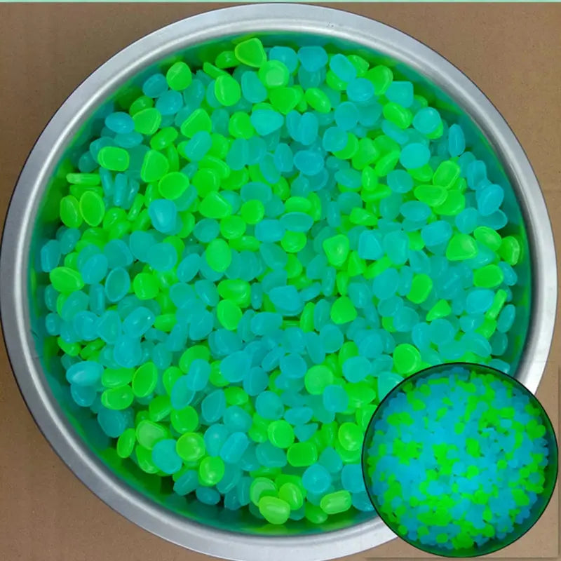 200Pcs Glow in the Dark Garden Pebbles – Path & Aquarium Decor