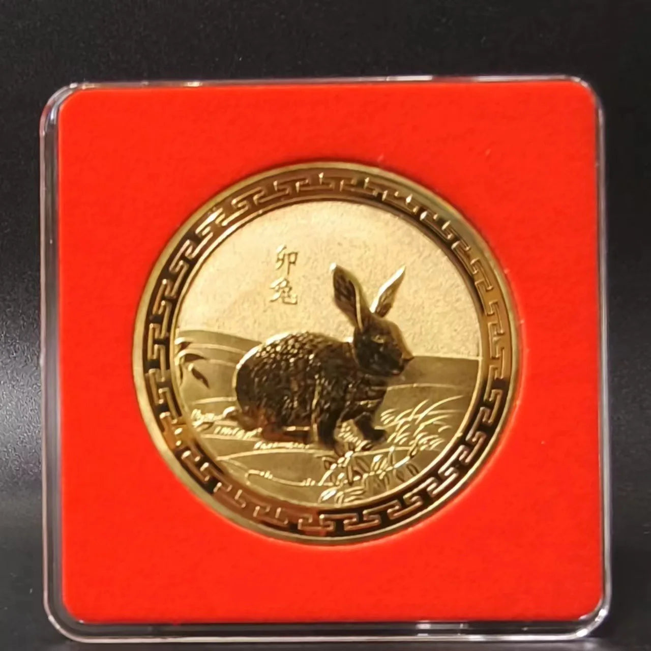 Twelve Zodiac Commemorative Medals Golden Coins Dragon Tiger Rabbit Pig Dog Chicken Monkey Sheep Snake Horse Gifts Peaceful Pleasures Health and Wellness Rabbit package3