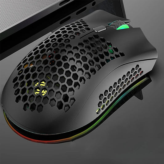 BM600 Rechargeable Gaming Mouse USB 2.4G Wireless RGB Light Ergonomics Gaming Mouse Desktop PC Computers Notebook Laptop Mouses Peaceful Pleasures Health and Wellness