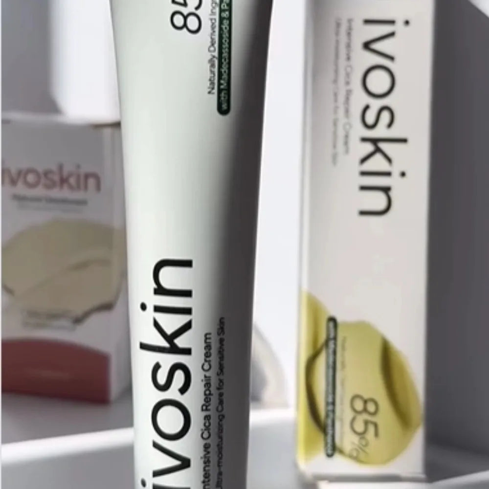 Ivoskin Intensive Cica Repair Cream Korean Ultra-Soothing Hydrating Care Cream For Sensitive Skin With Madecassoside Panthenol Peaceful Pleasures Health and Wellness