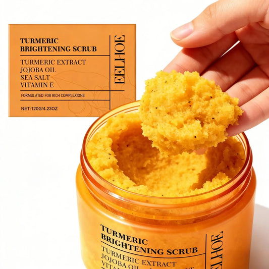 EELHOE Turmeric Sea Salt Body Scrub – Brightening & Smoothing Body Exfoliating Scrub Peaceful Pleasures Health and Wellness