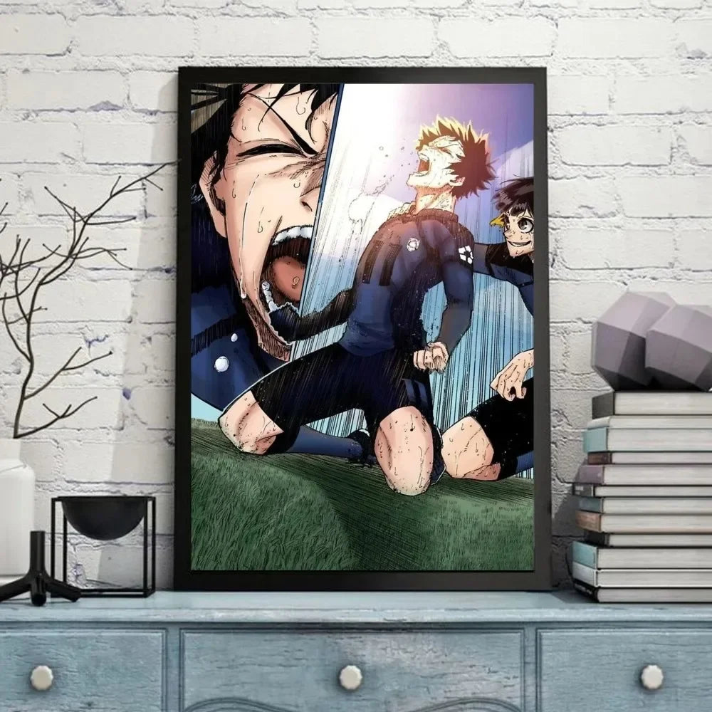 Blue Lock Anime Good Quality Canvas Painting Prints and Posters Room Bar Cafe Vintage Aesthetic Home Decorative Peaceful Pleasures Health and Wellness 6 40x60cm Unframed