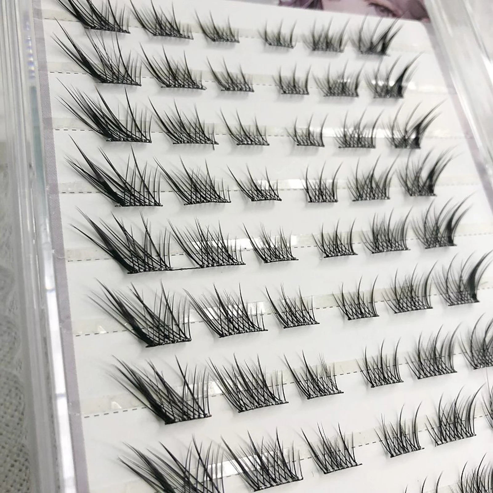 10/20rows Fox-style Wispy False Eyelashes Individual Anime Eyelash Extension Natural Thick Black Band Lashes Long Lasting Makeup Peaceful Pleasures Health and Wellness