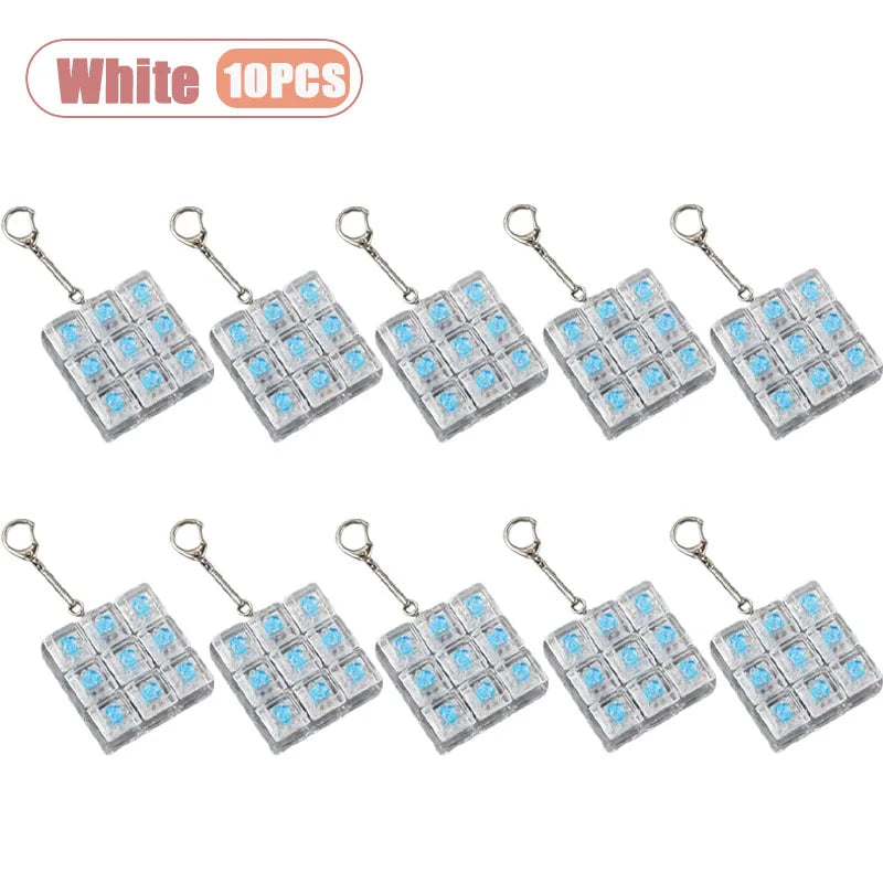 9-Key Mechanical Switch Tester Keychain Fidget Toy | 1–20 Pack