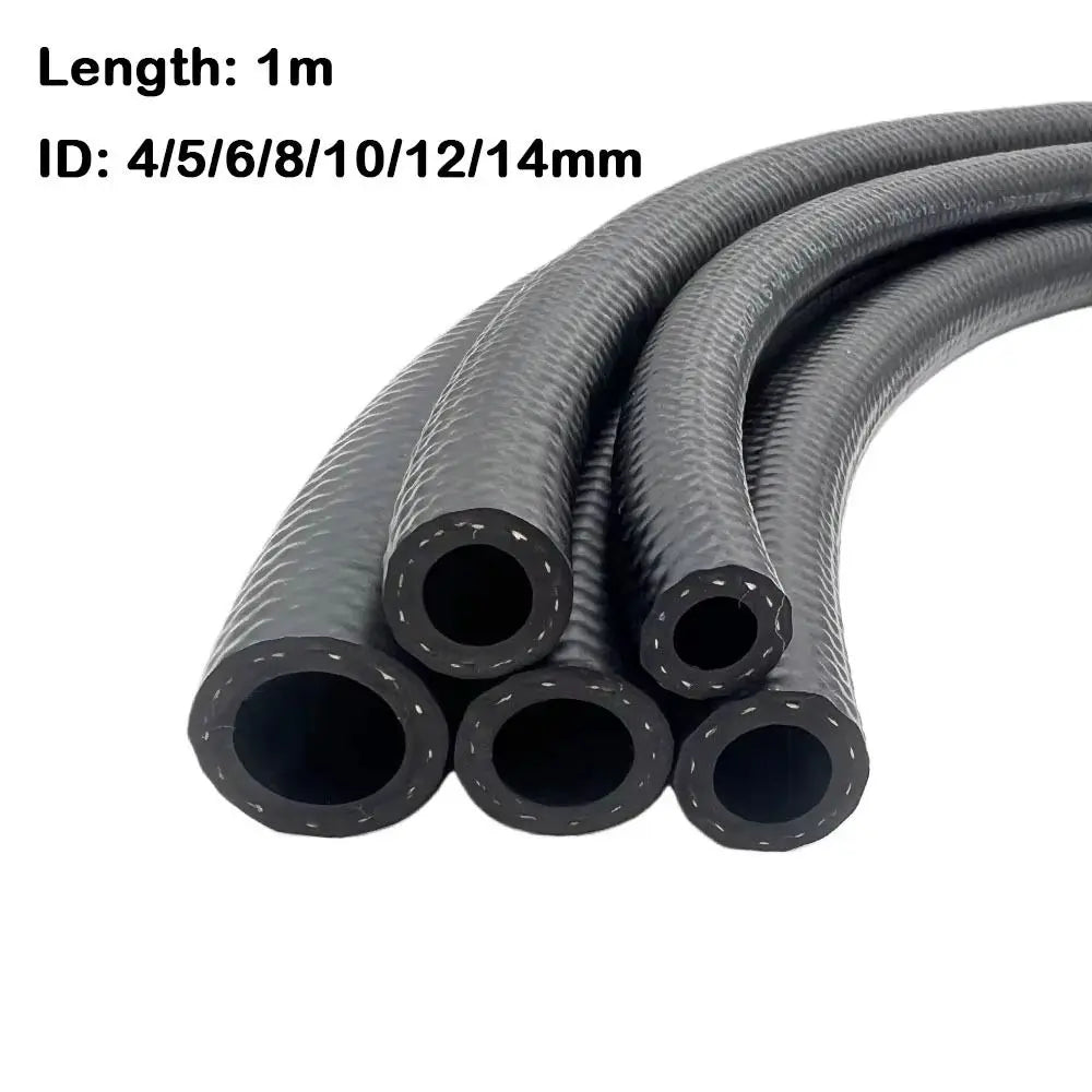 NBR Oil Resistant Car Fuel Hose 4–14mm ID + Pipe Clamps