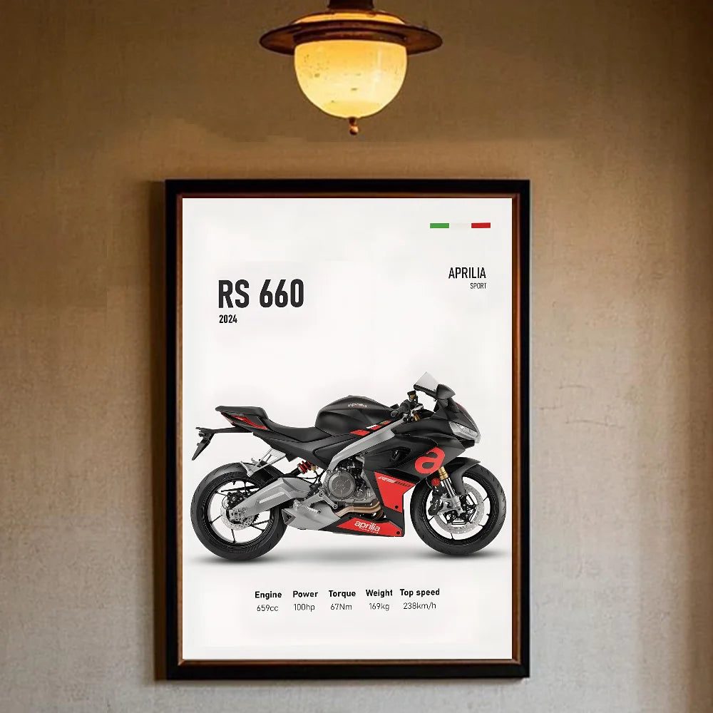 Classic A-Aprilia-es motorcycle Poster HD art sticky wall waterproof home living room bedroom bar aesthetic decoration Peaceful Pleasures Health and Wellness z3 50X70cmNoframe