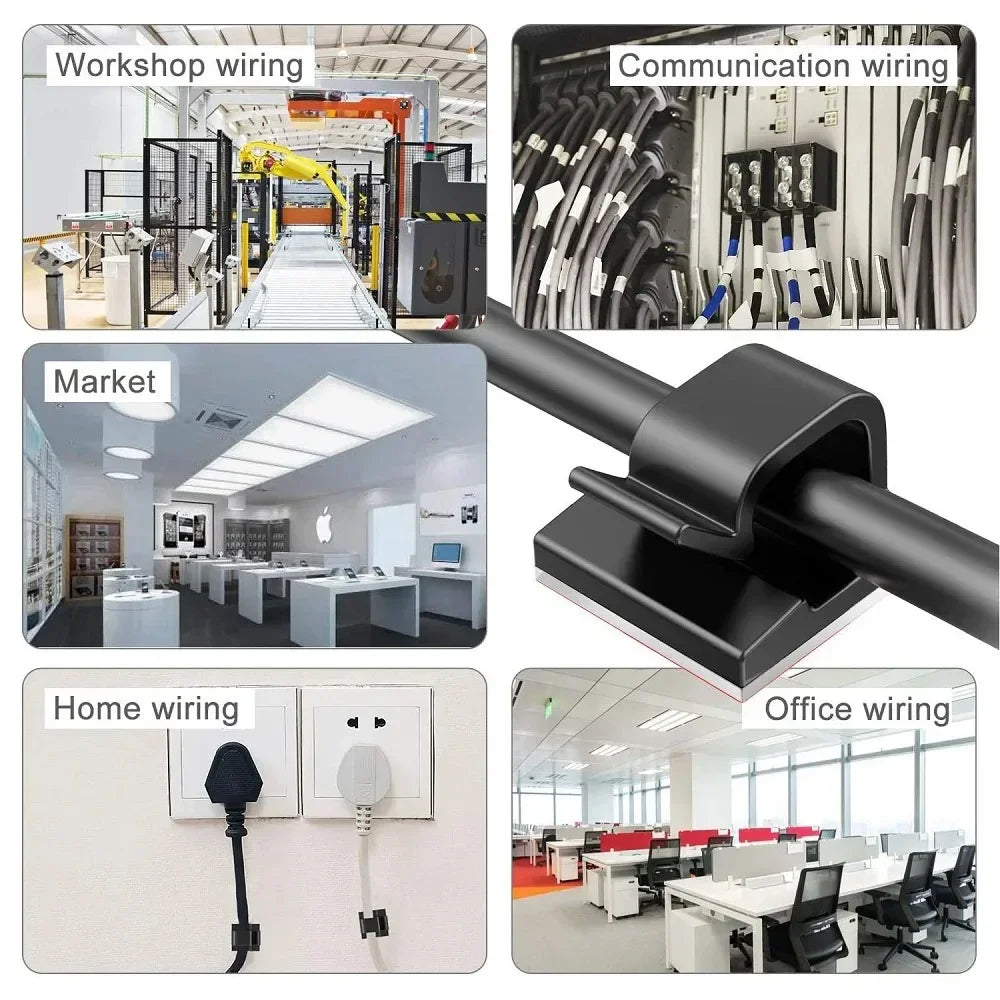 Car Cable Clamp Accessories Guiding Line Self-adhesive Line Management Clips Wiring Wire Arrangement Electrical Equipment WINDER Peaceful Pleasures Health and Wellness
