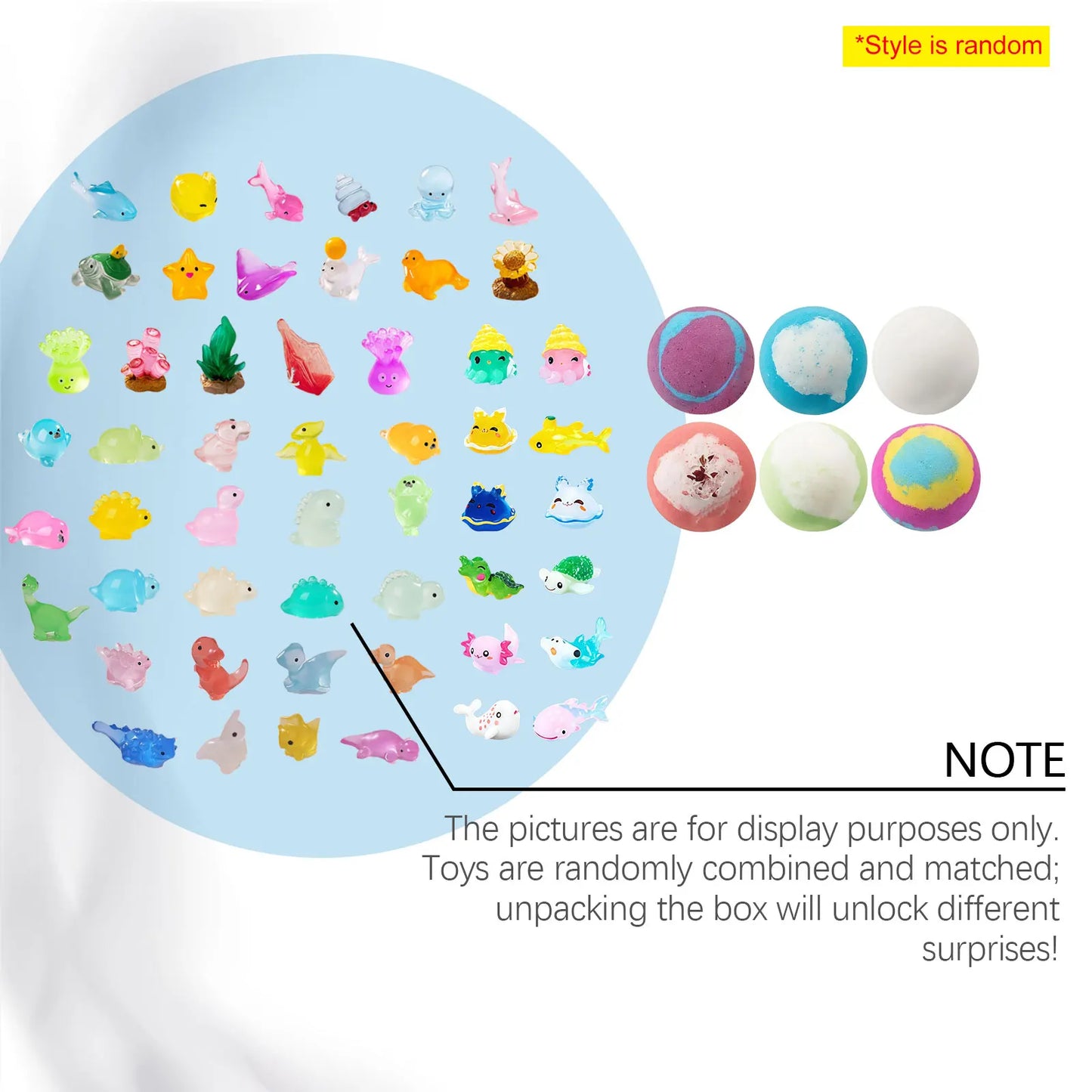 Bath Bombs with Hidden Toys – 6-Pack Fizzy Surprise Gift Set