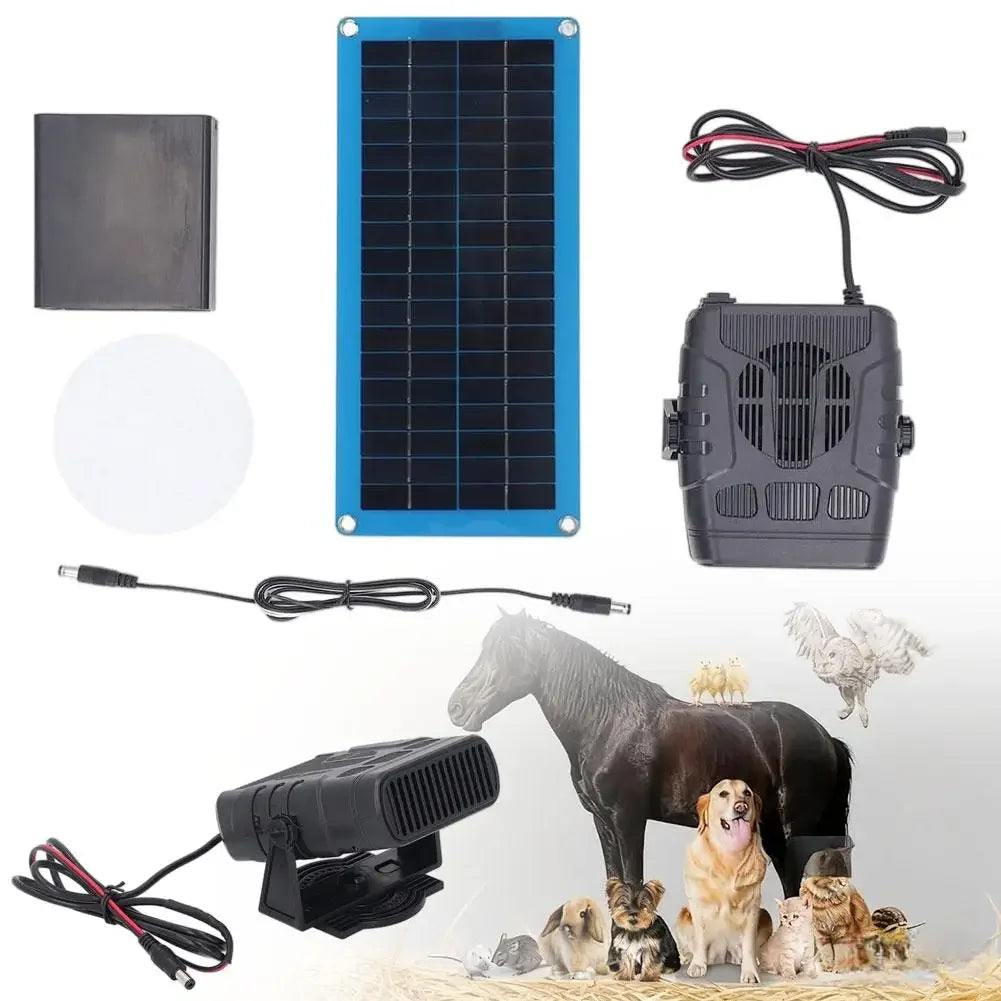 Electric Heater Powered Solar Panel Sunlight 30W Winter Protable Outdoor Camping Car Pets Warmer Drying and Heating Peaceful Pleasures Health and Wellness