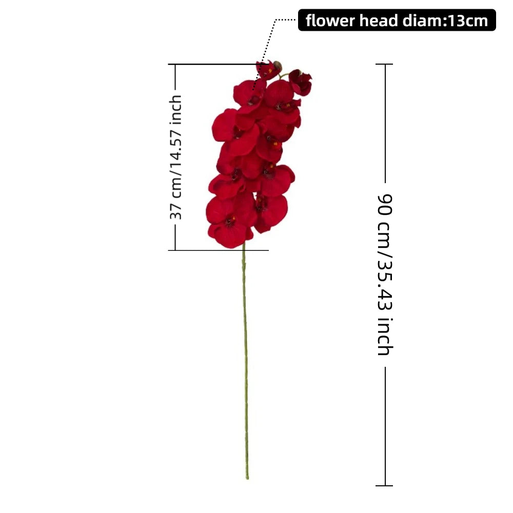 10-Head Artificial Butterfly Orchid Stem | Real Touch Phalaenopsis