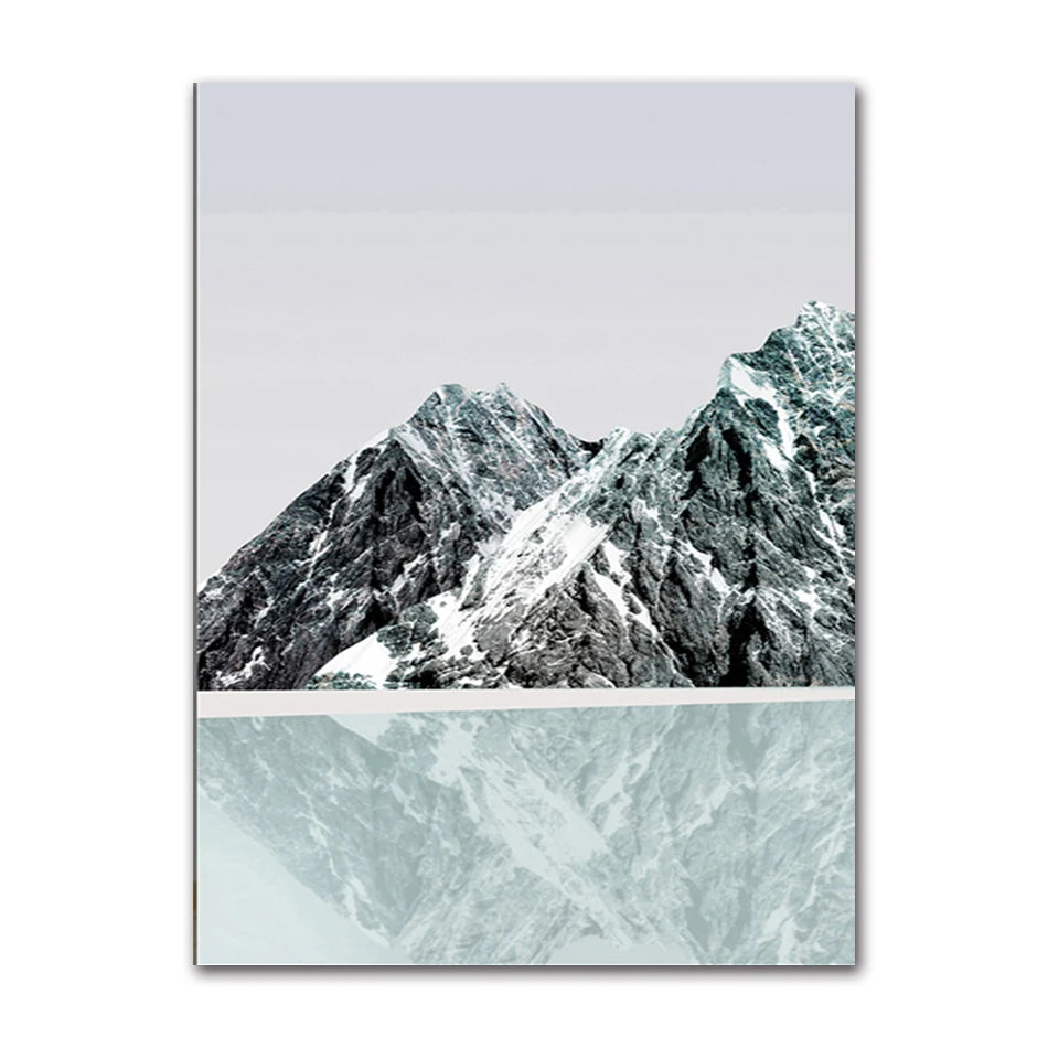 Wall Art Picture Home Corridor Decoration Abstract Canvas Painting Mountain Forest Sunset Landscape Nordic Poster Print Peaceful Pleasures Health and Wellness 1 50x70cm Unframed